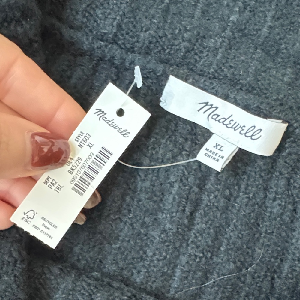 Madewell Ribbed Black Turtleneck Sweater - Picture 2 of 3